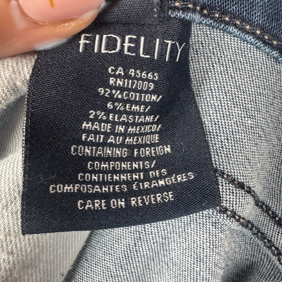 Fidelity Jeans Women Size 26 Malibu High‎ Rise Wide Leg Crop Quiet Luxury Denim - Picture 5 of 13